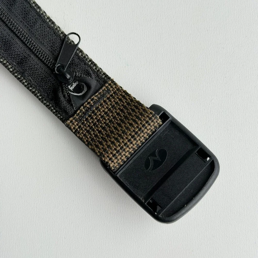 Bison Designs Web Belt Medium Nylon Travel Concealed Zipper Money Pocket Utility